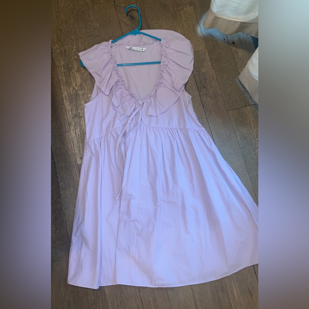 Zara Purple Ruffle Dress